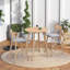 Table de bar ronde surdimensionnée de 31,5 pouces, table de salle à manger en bois à haut plateau de cuisine pour pub, salon, restaurant, bar à cocktails
