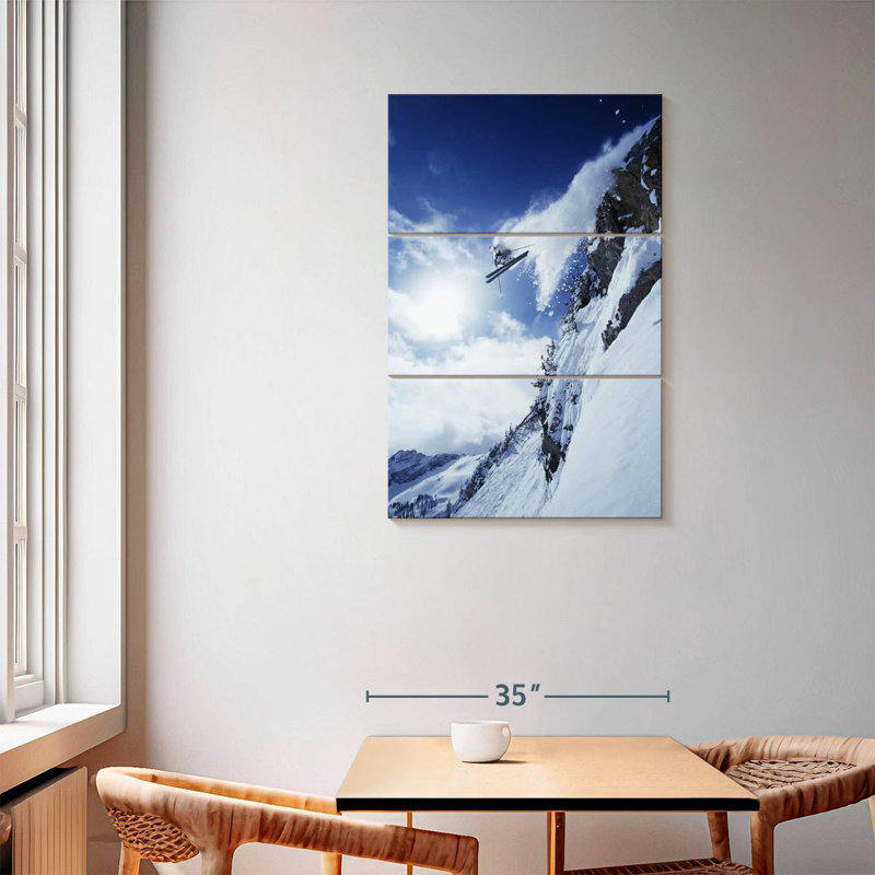Sireci Mountain Ledge Skiing, 57" H x 36" W