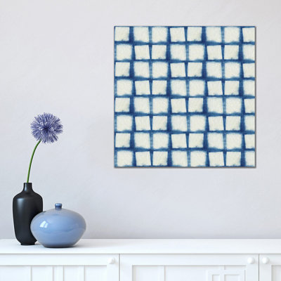 Blue Shibori IV by Nancy Green - Wrapped Canvas Print