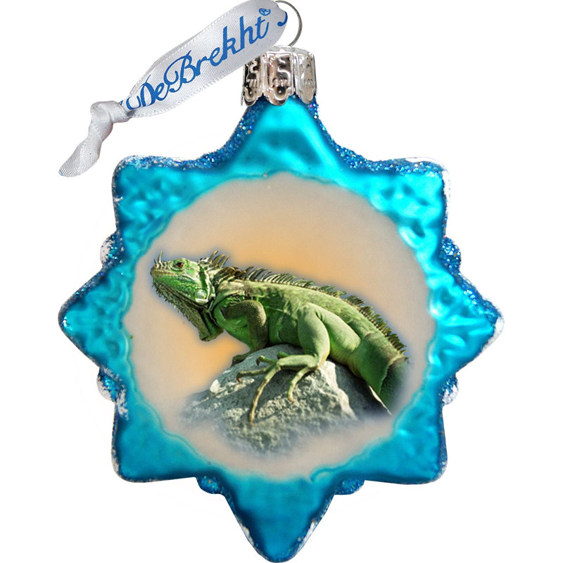 Ornement en forme de fêtes iguane souvenir