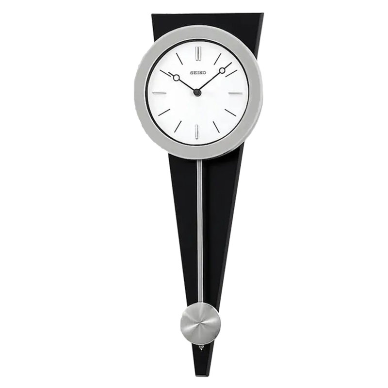 QXC111SLH Classic Modern Clock, Black