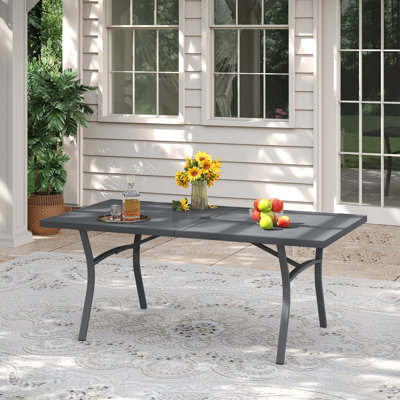 70.9" Outdoor Rectangular Patio Dining Table