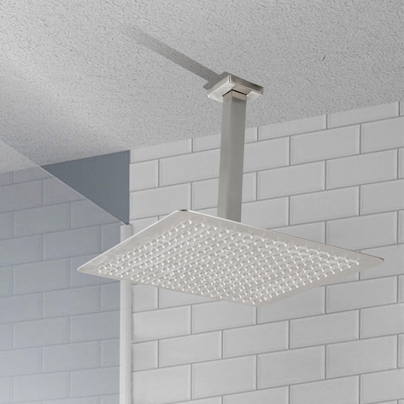 Rain Fixed Shower Head 2.5 GPM GPM, Brushed Nickel