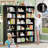 71.6" H |6 Tier Triple Wide Bookshelf Black Bookcase with 18 Open Display Shelves for Living Room Home Office Library-909762789-907409025