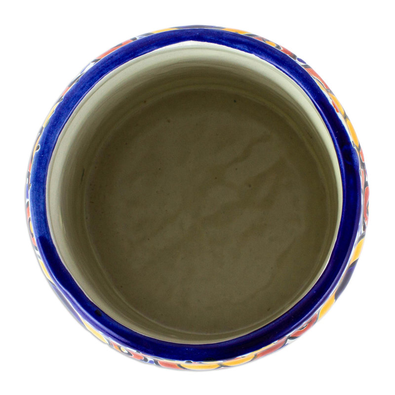 Novica Handmade Hidalgo Fiesta Ceramic Utensils Holder