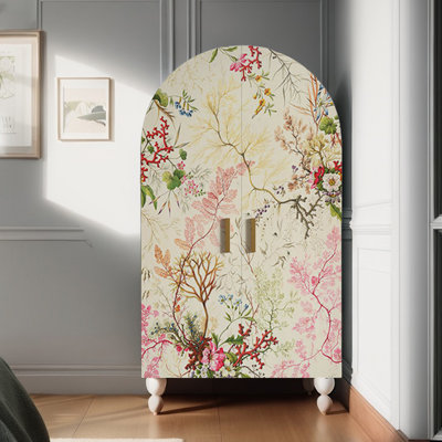 Modern arched two-door cloakroom wardrobe