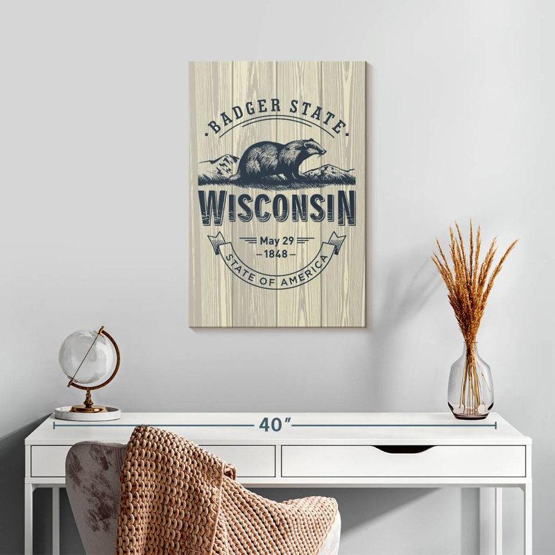 Aime Wisconsin Badgers, 24" H x 16" W