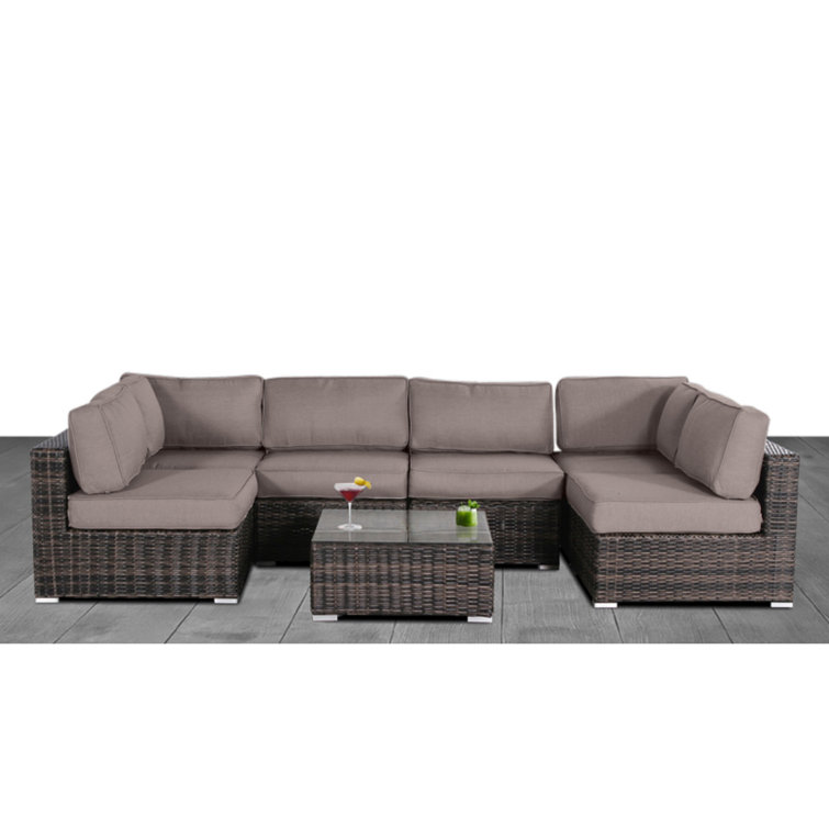 Lauderman Fully Assembled 4 - Person Seating Group with Sunbrella Cushions