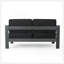 Causeuse Cape Coral KD grise avec structure en aluminium, conception résistante aux intempéries pour un confort et un style extérieurs-1784577988-1784578043