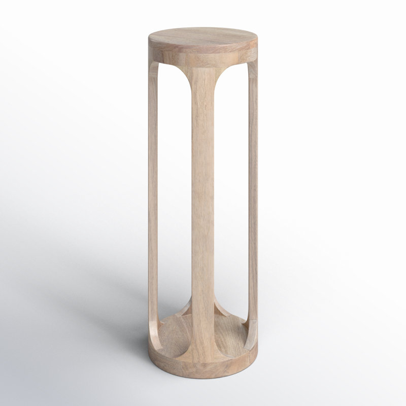 Chewelah Solid Wood End Table, White, 23" H x 8" W x 8" D