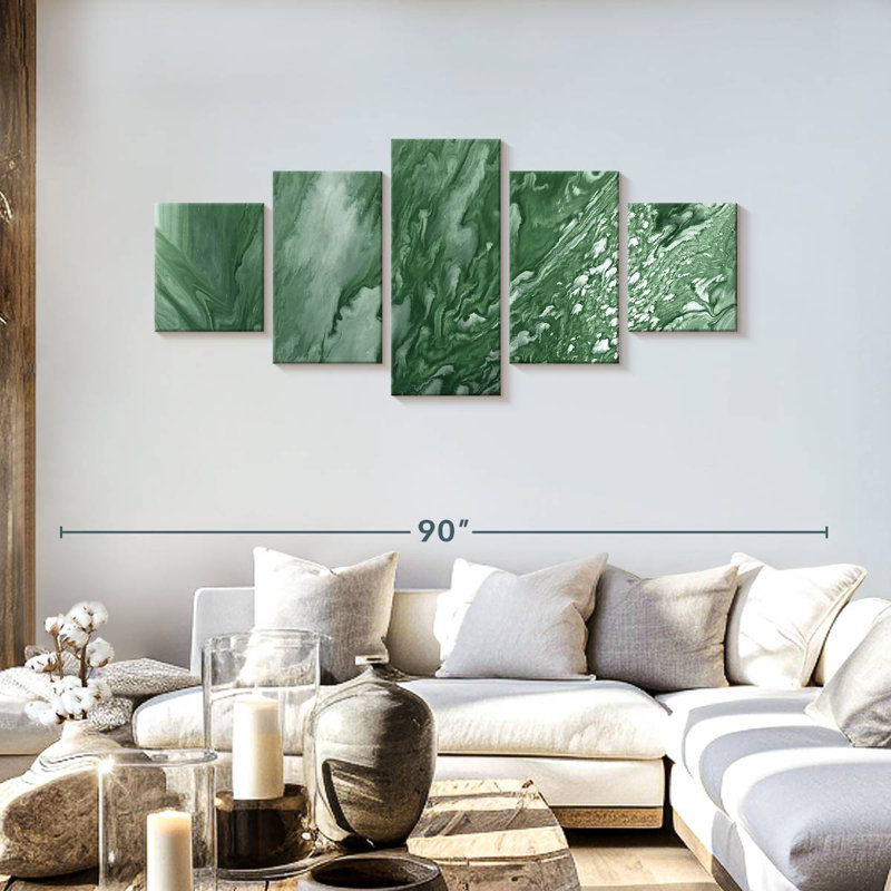 Malachite marbrée I, H 30 po x l 68 po