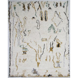 Moroccan Hand-Knotted Wool Cream/Gold Area Rug