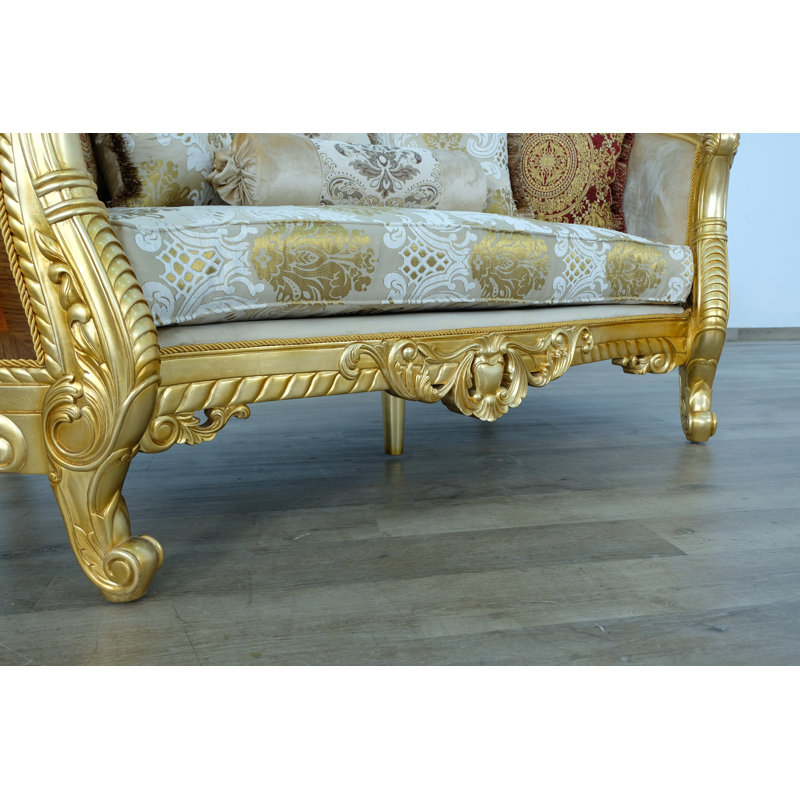 Sofa, Gold, 44.5" H x 105" W x 37.5" D