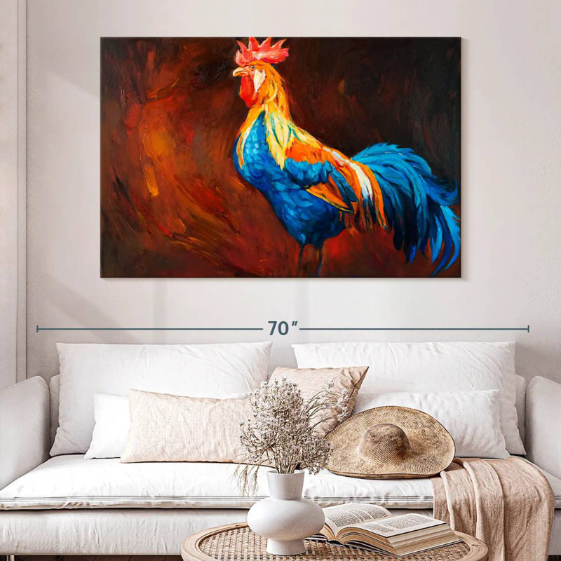Brampt Rooster Chicken, 34" H x 51" W