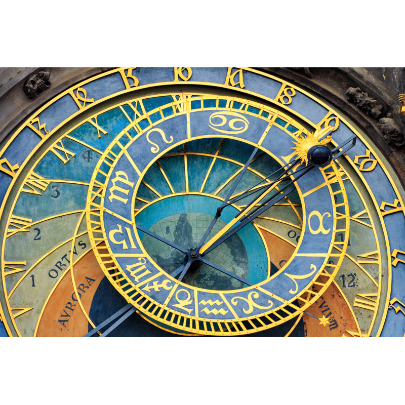 Historical Medieval Astronomical Clock In Old Town Square by DaLiu - Wrapped Canvas Print, 61cm H x 91cm W