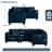 98.4" Wide L-Shaped Corduroy Sectional Corner Sofa Couch With 2 Pillows-1087240411