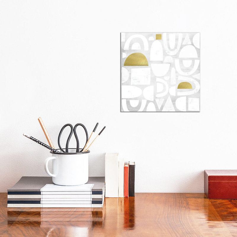 Gold Code I by Nikki Chu - Wrapped Canvas Print, 30.48 cm H x 30.48 cm W