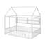 Lit double en métal avec clôture et tablettes-1229292060