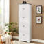 Grande armoire de rangement avec 8 portes et 4 tablettes, armoire de rangement murale pour salon, cuisine, bureau, chambre à coucher, salle de bain-248593947