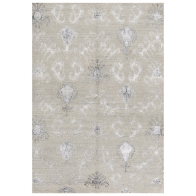 Ikat Area Rug in Silver/Natural
