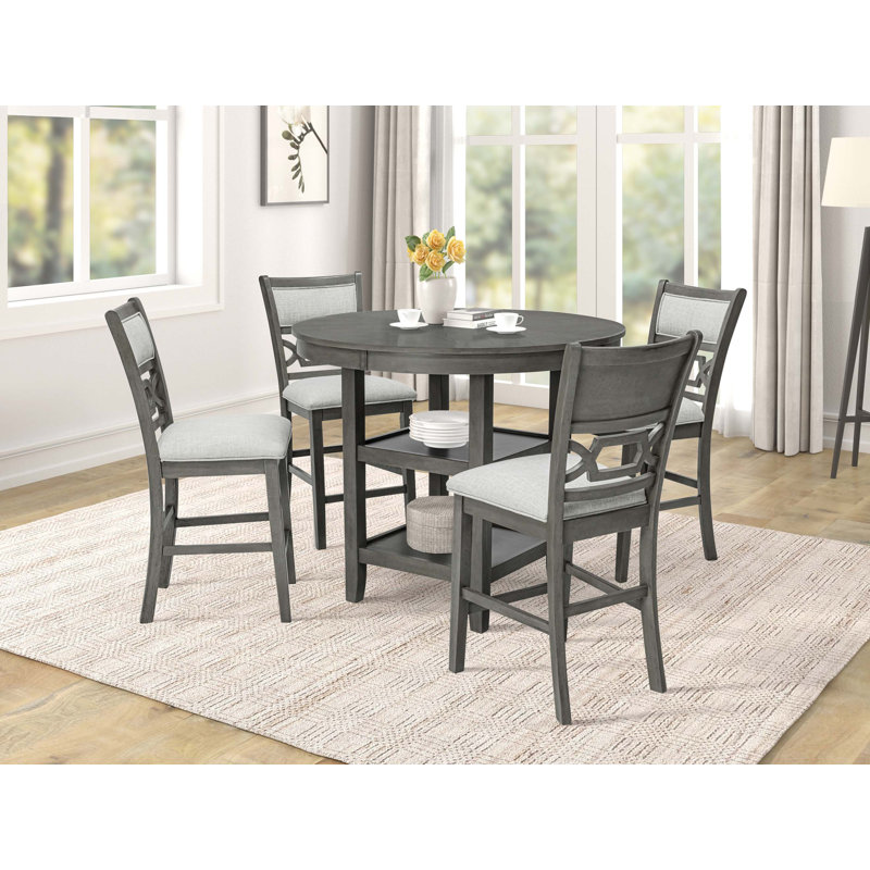 Ensemble de table de salle à manger à hauteur de comptoir 5 pièces
