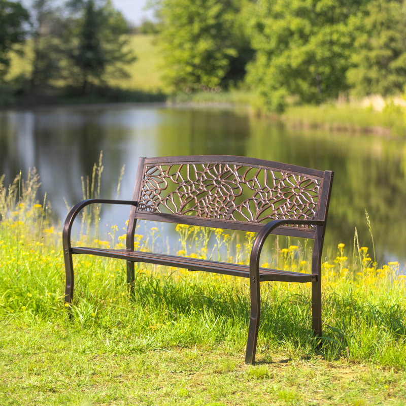Banc de jardin en métal Tiffany