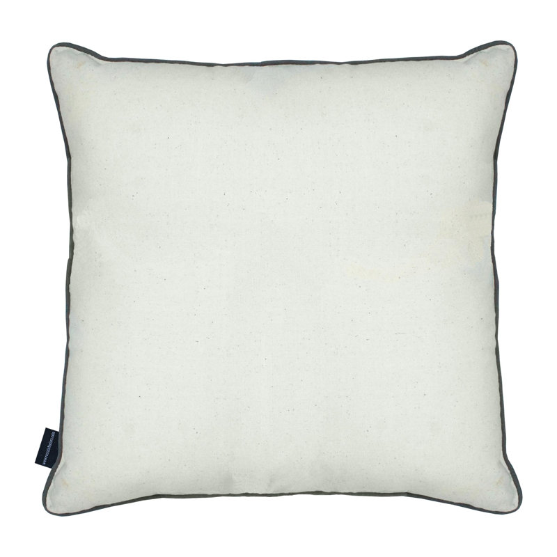 Beckham Floral Square Throw Pillow Cover, Grey