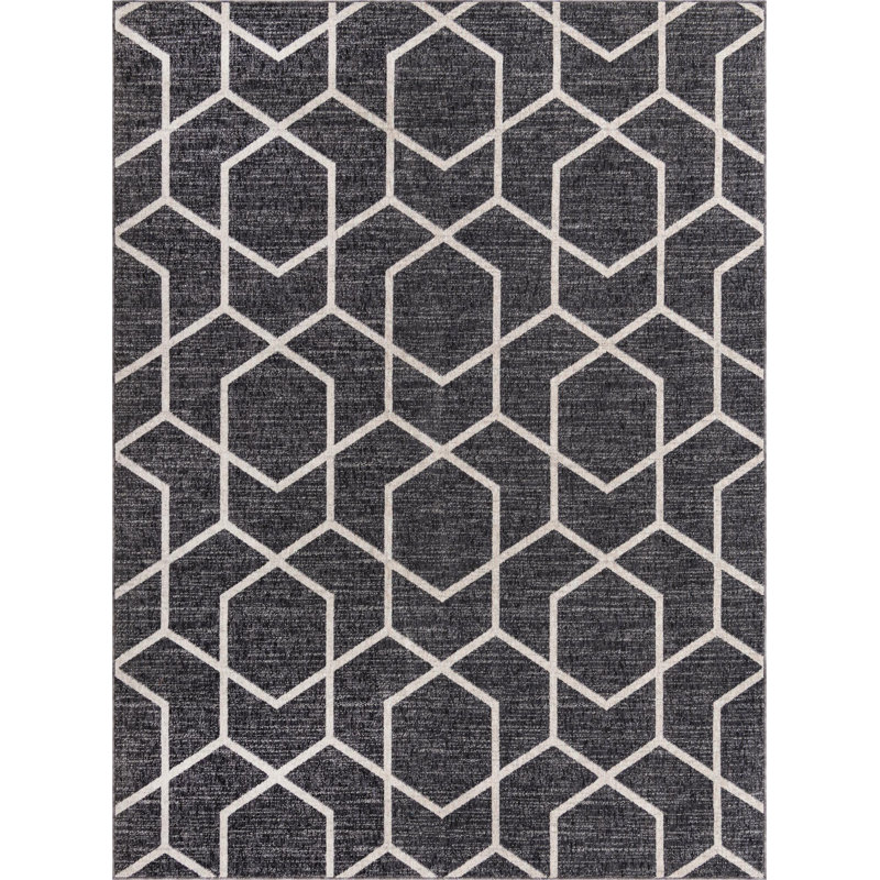 Abstract Indoor Rug, Rectangle 7'10" x 10'