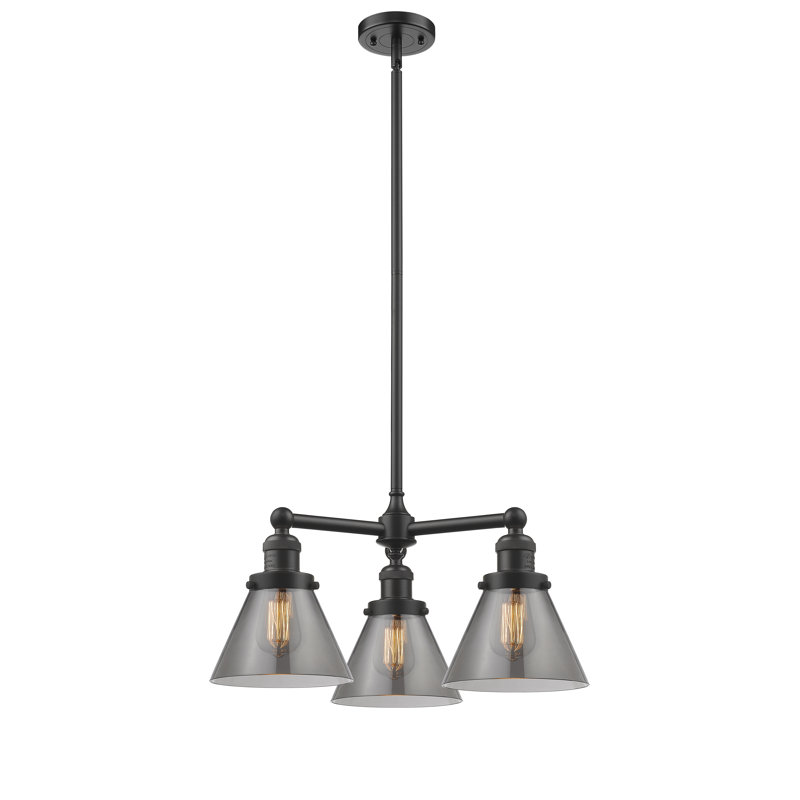 Lustre classique/traditionnel à 3 lumières Ellison, H 22 po x l 13 po x P 13 po, Bronze huilé
