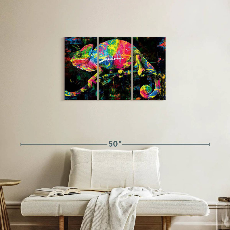 Peinture de caméléon Brampt, H 20 po x l 33 po