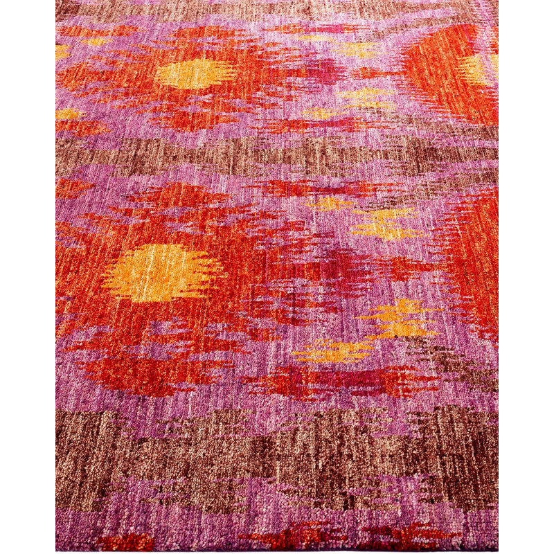 Contemporary One-of-a-Kind Rectangle 5'10" x 9'2" Hand Knotted Area Rug