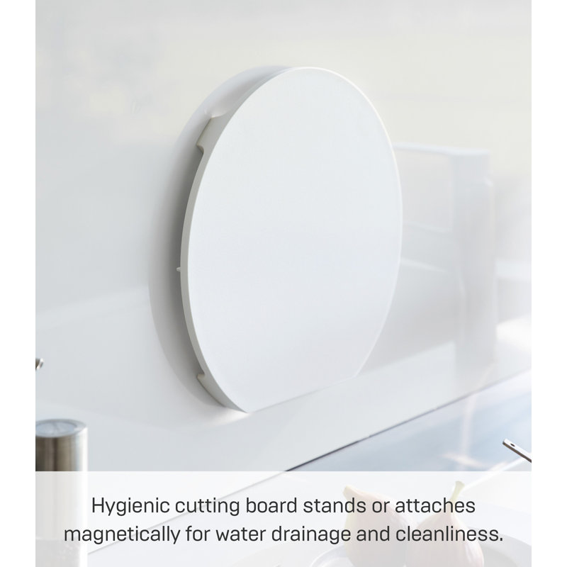White Round Magnetic Polypropylene Cutting Board
