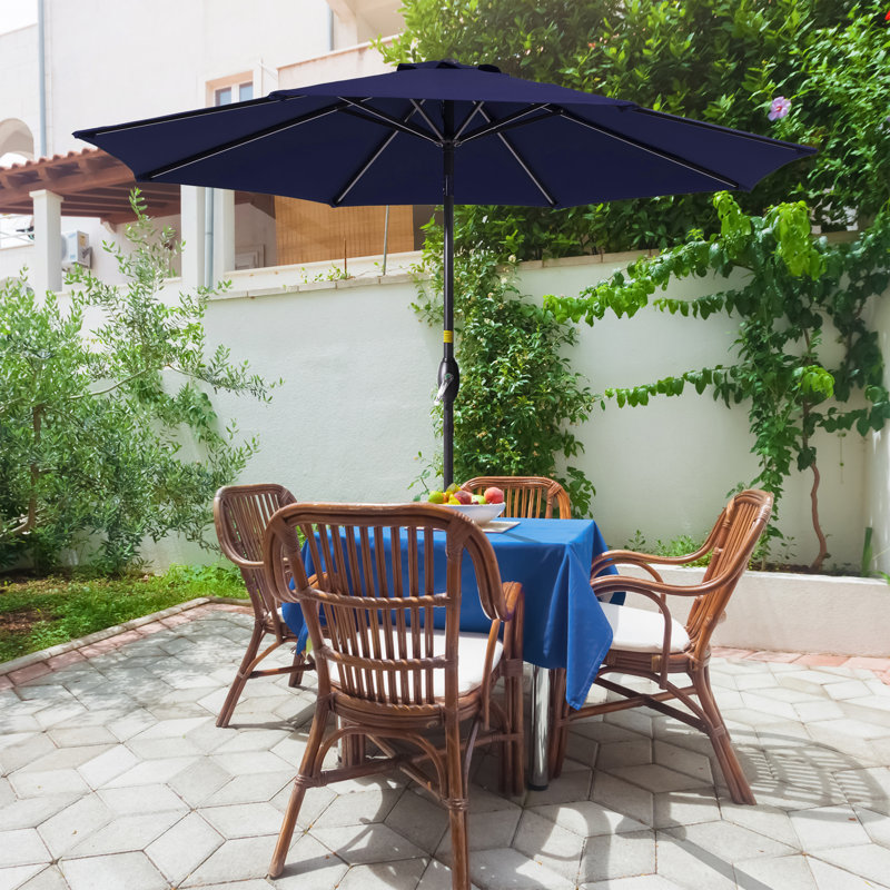 Parasol de marché 108 po Doraline, Bleu marine, H 92,9 po x l 90 po x P 90 po