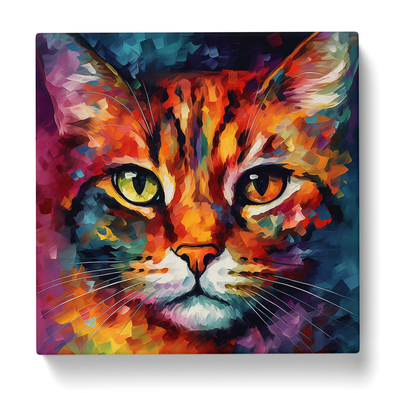 Cat Abstract Art No.1 - Print, 50cm H x 50cm W x 3cm D