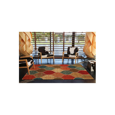 Tapis géométrique multicolore à motif géométrique carré et lavable à la machine