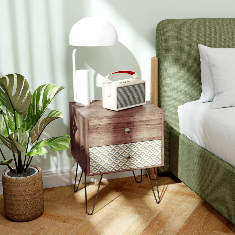 Timken 45cm W Manufactured Wood Bedside Table