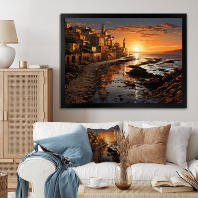 Italie, coucher de soleil sicilien, art mural sur toile Italie