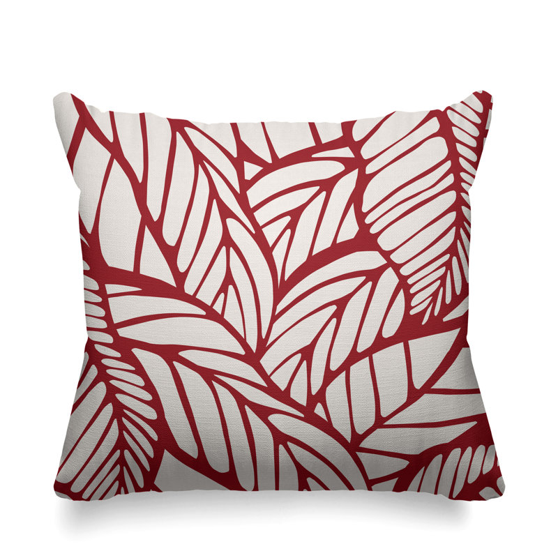 Housse et insert de coussin extérieur d'extérieur, H 15 po x l 15 po, Rouge