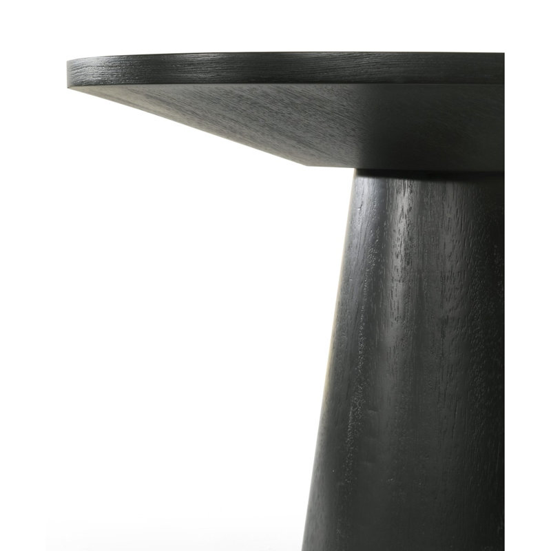 Console ronde noire l 20 po avec base piédestal Jasper