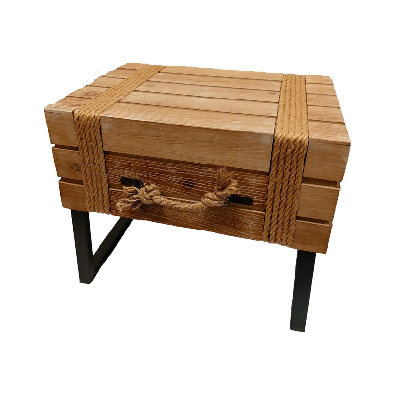 Table de bout à 1 tiroir de chariot Nunan