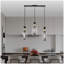 Lustre suspendu moderne 25 po noir et or à 3 lumières, lumières suspendues réglables avec abat-jour cylindriques en maille, base E26, idéal pour la salle à manger, l'îlot de cuisine ou le salon (sans ampoules)