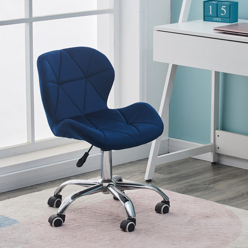 Velvet Office Chair, Blue