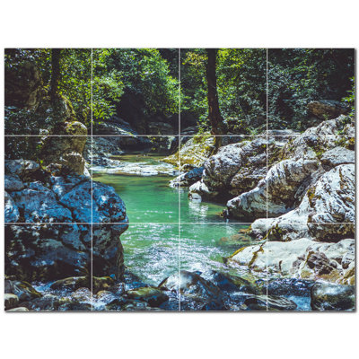 Panneau décoratif en céramique satinée 12 po x 12 po