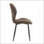 Chaise de salle à manger en tissu brun - rétro minimaliste - ensemble de 4-916812252