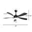 Ventilateur de plafond moderne de 52 pouces avec 3 lumières à DEL à intensité variable et 5 moteurs ABS réversibles-1500487749-1500487747