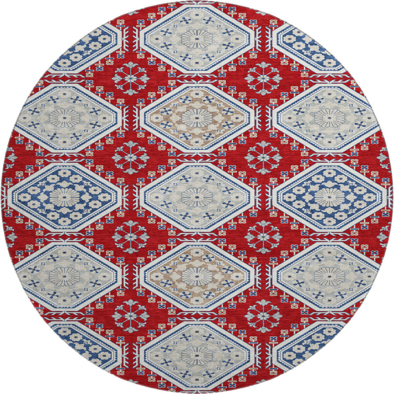 Tapis de qualité supérieure Sykora AMF1442 lavable à la machine, Rond 8 pi