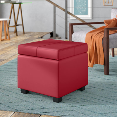 Maiden Faux Leather Ottoman