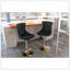 Tabourets de bar dorés pivotants dorés à hauteur réglable de 25 à 33 pouces, tabourets de bar rembourrés modernes avec dossier capitonné confortable pour un pub à domicile et un îlot de cuisine (noir, ensemble de 2)-792676183-792676190