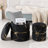 Vlvet Round Ottoman With Storage, Modern Footrest Upholstered Footstool Bronzed Fabrics Vanity Stool For Living Room, Bedroom, Dining Room Entrance Coffee Table,(Black/Set Of 2)-996999283