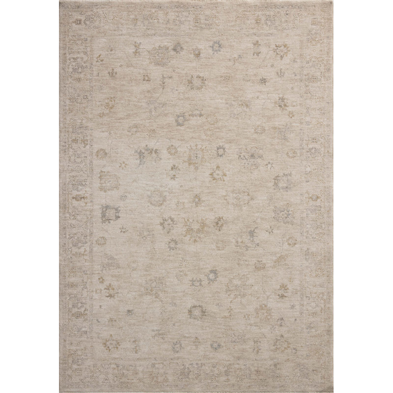 Chris Loves Julia x Loloi Louisa Oatmeal / Stone Area Rug, Rectangle 7'10" x 10'